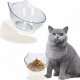 Springos Miska dla psa i kota z antypoślizgową podstawką i uszami biała UNIWERSALNY 14