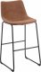 Shumee Zestaw 2 krzeseł barowych brązowy FRANKS 3