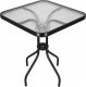 Springos Stół ogrodowy i na taras szkło 60 cm kwadratowy czarny UNIWERSALNY 3