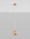 Lampa wisząca Sollux Lighting Lampa wisząca WOODY naturalne drewno himp 1