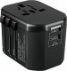 Orno GOworld USB uniwersalny adapter podróżny do ponad 200 krajów świata,  100-240V, 8A, 2 x USB, 5V  2,4A inteligentna identyfikacja 1
