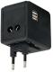 Omega Adapter podróżny 4 w 1 220-250V + 2 x USB 3