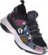 Pantofelek24 Damskie buty sportowe na platformie Czarne /G8-2 12392 S394/ 38 1