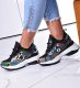 Pantofelek24 Damskie buty sportowe na platformie Czarne /G8-2 12392 S394/ 38 2