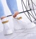 Pantofelek24 Białe trampki creepersy z łańcuchem /E4-3 12350 T793/ 36 2