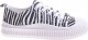 Pantofelek24 Wiązane trampki creepersy Zebra /C6-2 12280 S293/ 41 1