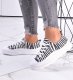 Pantofelek24 Wiązane trampki creepersy Zebra /C6-2 12280 S293/ 41 2