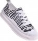 Pantofelek24 Wiązane trampki creepersy Zebra /C6-2 12280 S293/ 41 5