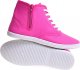 Pantofelek24 Wysokie damskie tenisówki z tkaniny Fuksja /C6-2 12355 T444/ 38 8