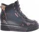 Pantofelek24 Wiązane czarno złote sneakersy na koturnie i platformie /F5-3 12317 T792/ 38 3