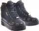 Pantofelek24 Wiązane czarno złote sneakersy na koturnie i platformie /F5-3 12317 T792/ 38 5