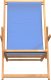 vidaXL Składany leżak plażowy, lite drewno tekowe, niebieski 3