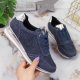 Jezzi Sneakersy damskie zamszowe niebieskie Jezzi 39 1
