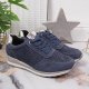 Jezzi Sneakersy damskie zamszowe niebieskie Jezzi 39 5