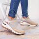 Artiker Sneakersy damskie na koturnie pudrowy róż Artiker 41 2
