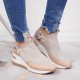 Artiker Sneakersy damskie na koturnie pudrowy róż Artiker 41 3