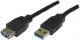 Kabel USB Logo USB-A - USB-A 1.8 m Czarny 1