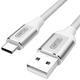 Kabel USB Unitek USB-A - USB-C 1 m Srebrny (Y-C4025ASL) 1