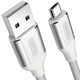 Kabel USB Unitek USB-A - microUSB 1 m Srebrny (Y-C4026ASL) 1