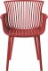 Beliani Zestaw 4 krzeseł do jadalni czerwony PESARO 5
