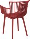 Beliani Zestaw 4 krzeseł do jadalni czerwony PESARO 6