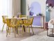 Beliani Zestaw 4 krzeseł do jadalni żółty PESARO 3