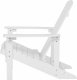 Beliani Krzesło ogrodowe z podnóżkiem białe ADIRONDACK 5