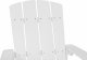 Beliani Krzesło ogrodowe z podnóżkiem białe ADIRONDACK 7