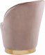 Beliani Fotel welurowy beżowy ALBY 4