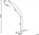 Lampa podłogowa Beliani Lampa podłogowa metalowa srebrna DINTEL 9