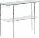 Beliani Konsola efekt marmuru biało-srebrna CALVERT 1