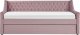 Beliani Łóżko wysuwane welurowe 90 x 200 cm różowe MONTARGIS 6