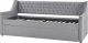 Beliani Łóżko wysuwane welurowe 90 x 200 cm szare MONTARGIS 5