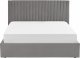 Beliani Łóżko z pojemnikiem welurowe 160 x 200 cm szare VION 4