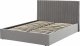Beliani Łóżko z pojemnikiem welurowe 160 x 200 cm szare VION 6