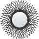 Beliani Rattanowe lustro ścienne słońce 60 cm czarne TAGOLU 1