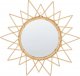 Beliani Rattanowe okrągłe lustro ścienne słońce 61 cm AROEK 1