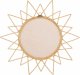 Beliani Rattanowe okrągłe lustro ścienne słońce 61 cm AROEK 3