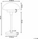 Lampa stołowa Beliani Lampka stołowa metalowa czarna MINIJA 8