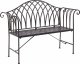 Beliani Ławka ogrodowa 130 cm czarna MILAZZO 3
