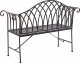 Beliani Ławka ogrodowa 130 cm czarna MILAZZO 4