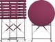 Beliani Zestaw mebli balkonowych metalowy burgundowy FIORI 3