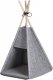 Beliani Namiot tipi dla kota 35 x 40 cm szary ULUBEY 1