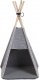Beliani Namiot tipi dla kota 35 x 40 cm szary ULUBEY 4