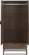 Beliani Szafa dwudrzwiowa z szufladą ciemne drewno LINGEN 7
