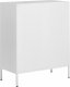Beliani Szafka dwudrzwiowa metalowa biała WAKATIPU 5