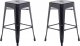 Beliani Zestaw 2 stołków barowych metalowych 60 cm czarny CABRILLO 1