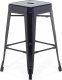 Beliani Zestaw 2 stołków barowych metalowych 60 cm czarny CABRILLO 3
