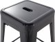Beliani Zestaw 2 stołków barowych metalowych 60 cm czarny CABRILLO 5
