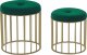 Beliani Zestaw 2 stołków ciemnozielony LUBBOCK 1